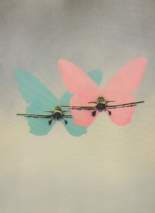 Sommerfugl (Rosa/Blå)